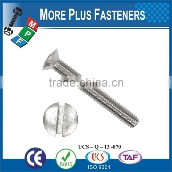 Made in Taiwan DIN 964 M5x40 Slotted Raised Countersunk Head Screw A4 Stainless Steel photo-5
