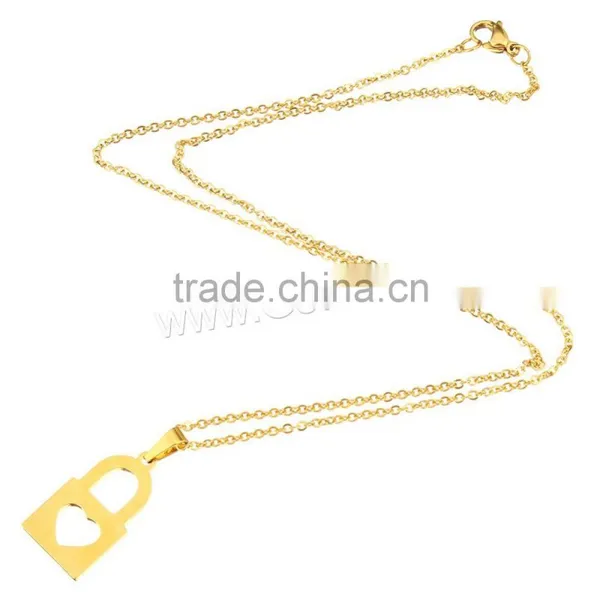 Necklaces Women 2017 Lock 18k Gold Plated Jewelry Set photo-5