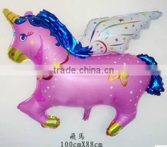 Wholesale Cheap Walking Pet FLY Horse Shaped Mylar Helium Aluminium Foil Balloon photo-2