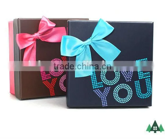 Romantic Valentine's Day Gift Box With Printed "Love You" ,Birthday Party Gift Box Manufacturer photo-3