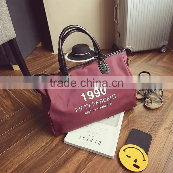 Latest Fashion Printed Nylon Tote Bag Wholesale Waterproof Nylon Zipper Bag