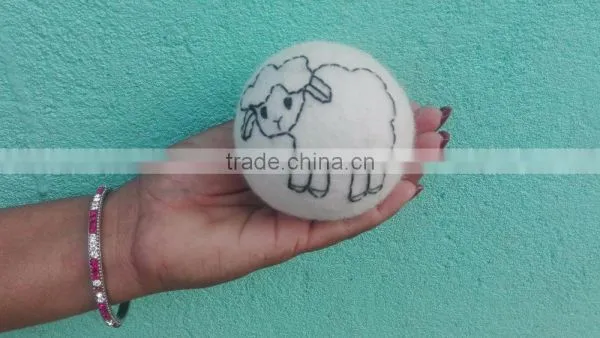 100% Organic Felt Dryer Balls/100% Handmade Natural Felt Dryer Ball photo-3