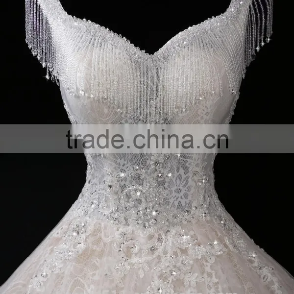 Wedding Gowns 2017 BridalNew Style Sweetheart Mermaid Chiffon Off-shoulder Mermaid Lace Wedding Dress A150 photo-5