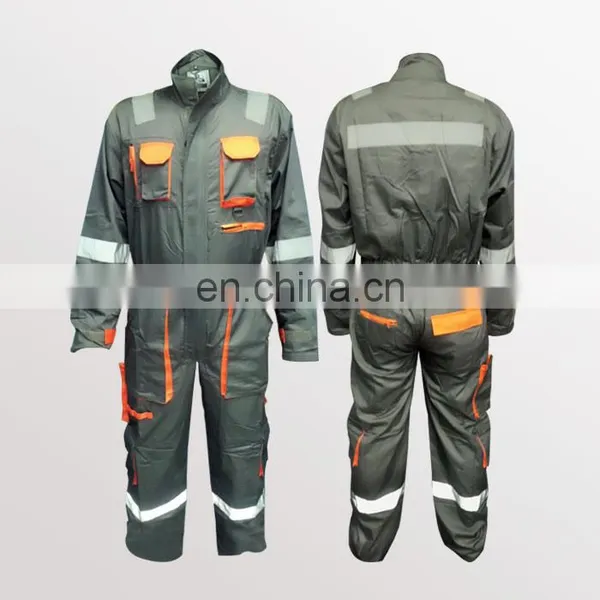 EN340 100% Cotton OEM Customized Fire Retardant Multi-pocket Reflective Coverall photo-5