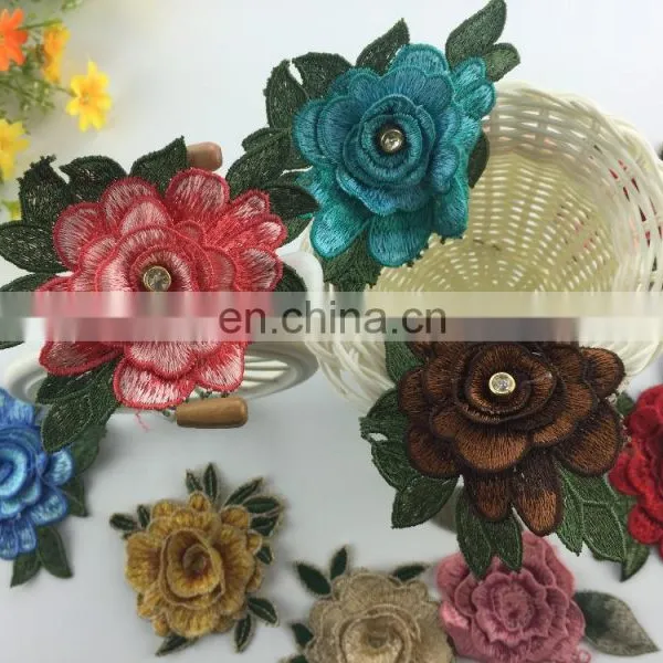 2017hot Sale Wholesale 3D Embroidery Flower Applique/patch for Decorate photo-5