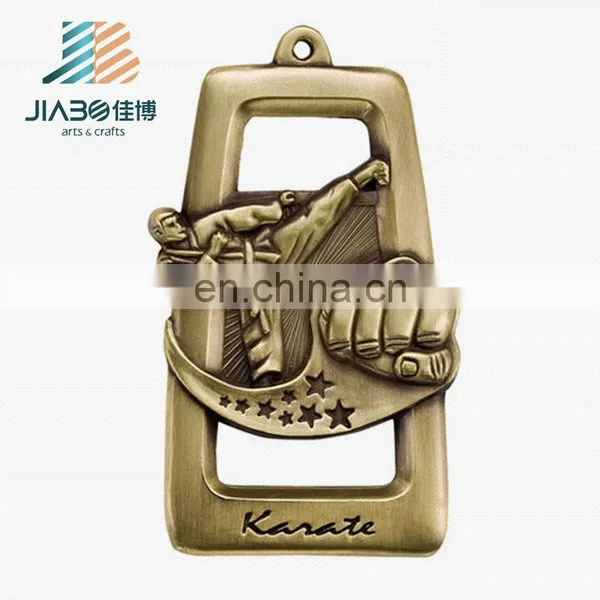 Engraved Custom Metal Antique Color Award Medals Taekwondo photo-3