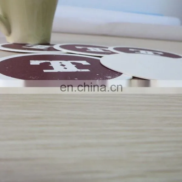 Hot Sale Letter Printing Thin Cork Cardboard Coaster for Beverage photo-4