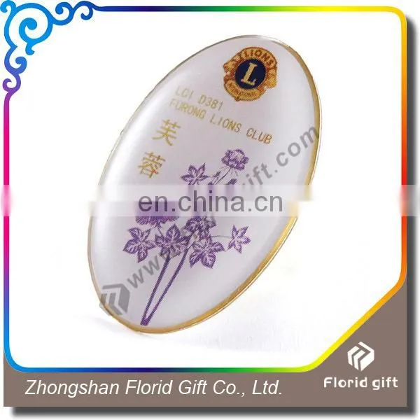 High Quality Gun Brand Logo Round Shape Custom Metal Tag Badge photo-4