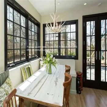 Fixed Black Lastest Modern Box Metal Aluminum Alloy Guangdong Manufacturers Bedroom Double Hung Windows photo-2
