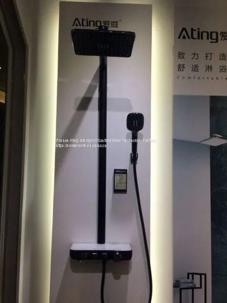 2020 Newest Model Wholesale IT-H003B Black Colour Thermostatic Shower Panel With Bracket Foshan China Factory