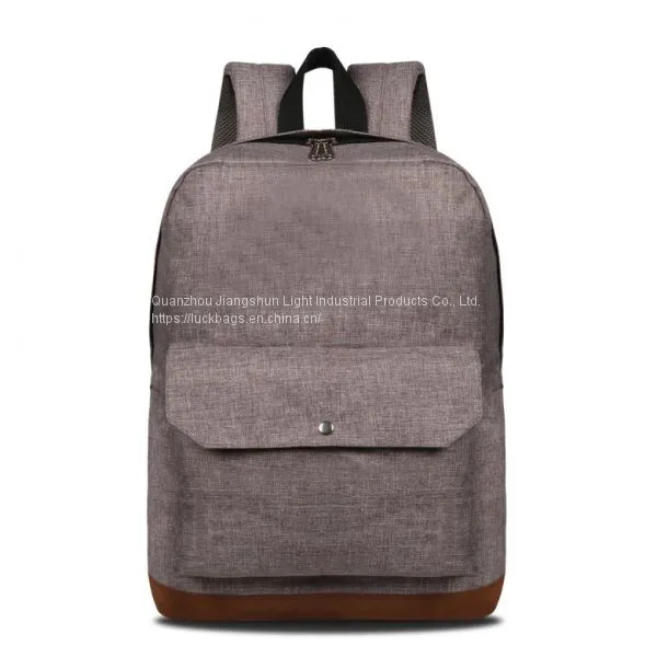 New Models Brief Pure Color Kids 20L Preppy Canvas School Bag for Teenagers photo-5