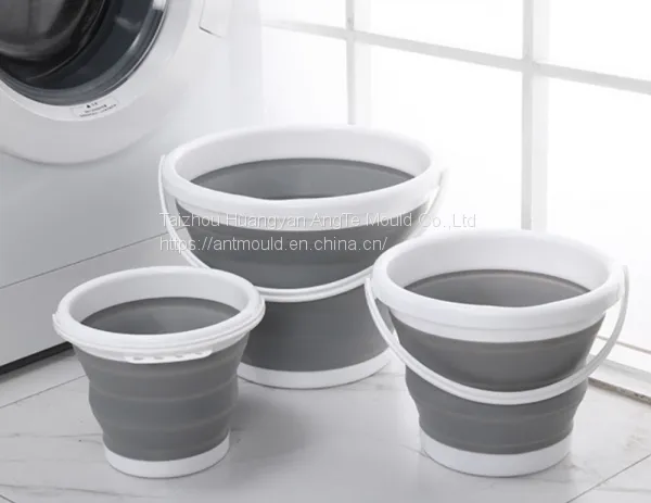 Plastic Folding Bucket Mould Portable Outdoor Folding Water Car Washing Mould Plastic Injection Mould photo-4
