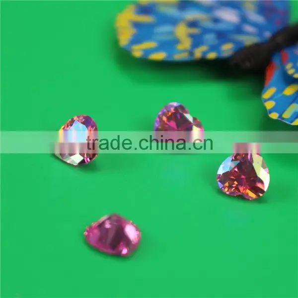 Best Quality Incomparable Beautiful 8mm Round Rose ab Zircon Diamond Stone photo-3