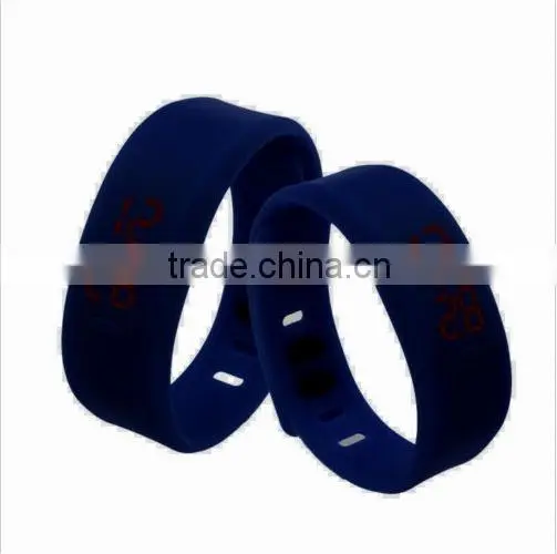 New Colorful Mens Womens Silicone LED Rubber Bracelet Touch Digital Wrist Watch photo-2