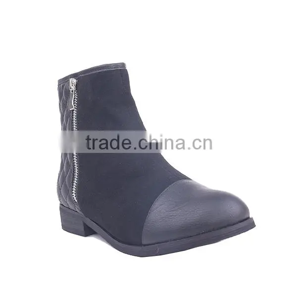 Wholesale Women Three Elements Upper Ankle Boots Motorcycle Dealer Boots China photo-2