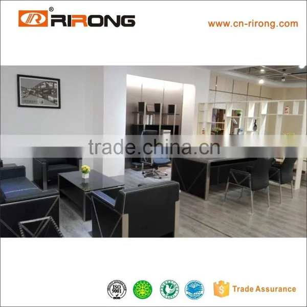 Darker Modern Leather Executive Office Table Design photo-2