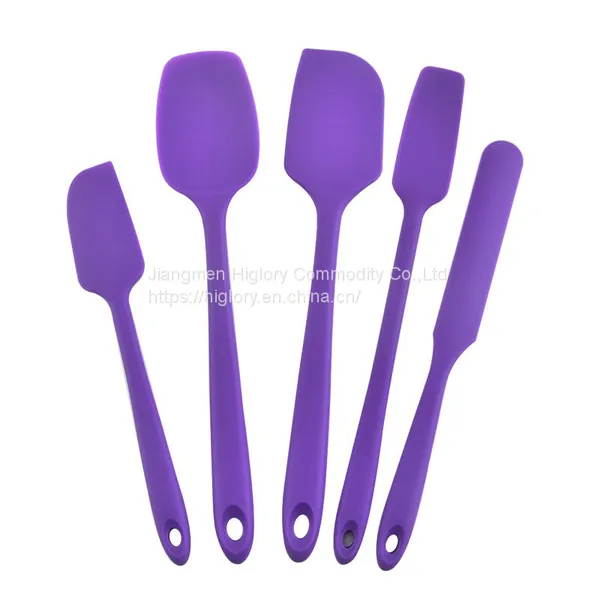 Wholesale Kitchen Accessories 5Pcs Heat Resistant Food Silicone Kitchen Utensils Cooking Spatula Set photo-2
