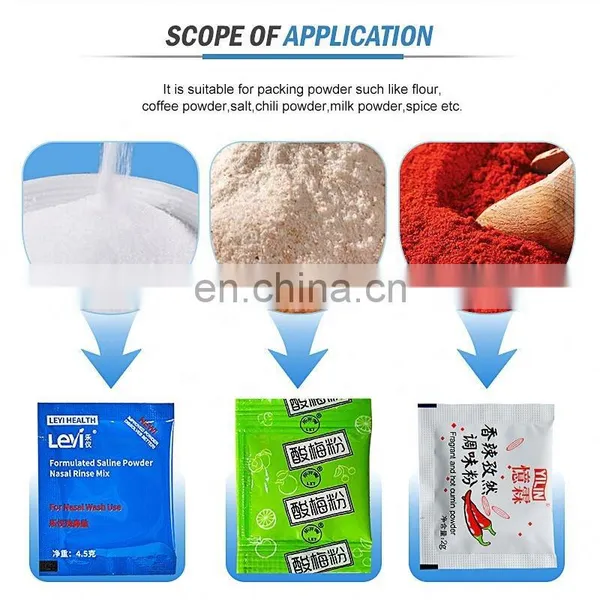 Factory Price Multi Lanes Filling Pack Seasoning Salt Dried Food Powder Plastic Sachet 3 Side Seal Bag Sugar Packing Machine photo-2