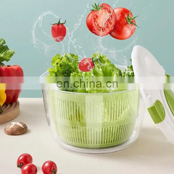 BPA Free Large Easy Use Multi Function Plastic Vegetables Salad Spinner photo-2
