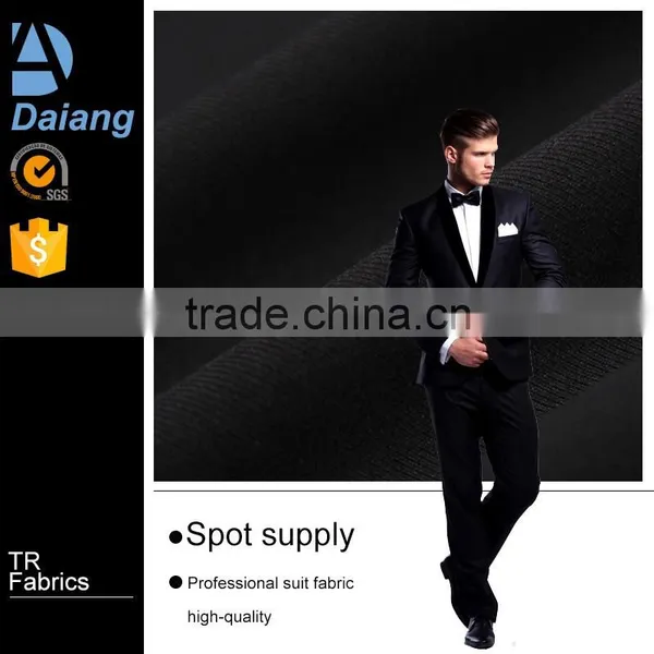 430Gsm (30+25)*32+40D Cheap Twill Black Terylene Viscose Suit Fabric photo-6