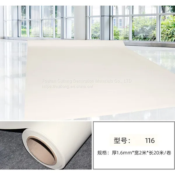 1.6mm Roll Rubber Floor Grey PVC Floor Rubber Foshan Wholesale Solid Color Plastic Floor photo-4