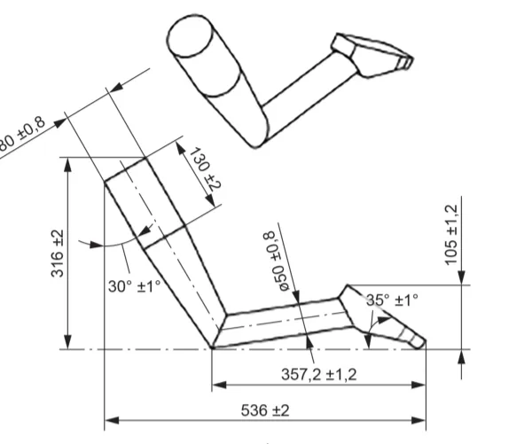 IEC60335-2-107 Figure 109 Foot Probe for Kneeling Child Verification Lawnmowers Object Hazard Test photo-5