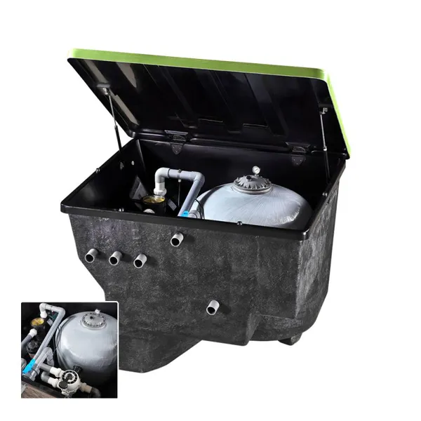 Pikes Underground Fiberglass Sand Filter Pump In-Ground Water Filter System Villa Hotels Swimming Pools Durable Plastic Material photo-3
