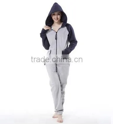 2015 OEM Summer Jumpsuits Color Matching Fleeces Ladies Conjoined Pajamas photo-2