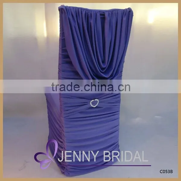 C053 Light Pruple Elegant Cheap Spandex Chair Cover for Weeding photo-2