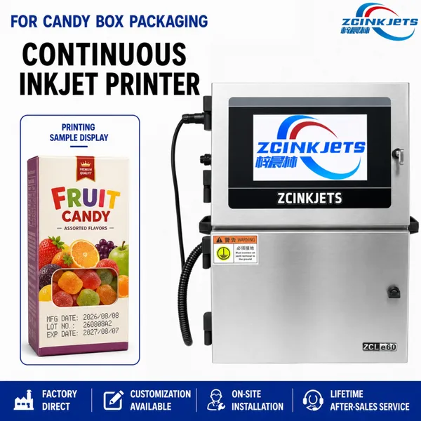 ZCINKJETS Candy Carton Coding Machine для высокоскоростных упаковочных линий