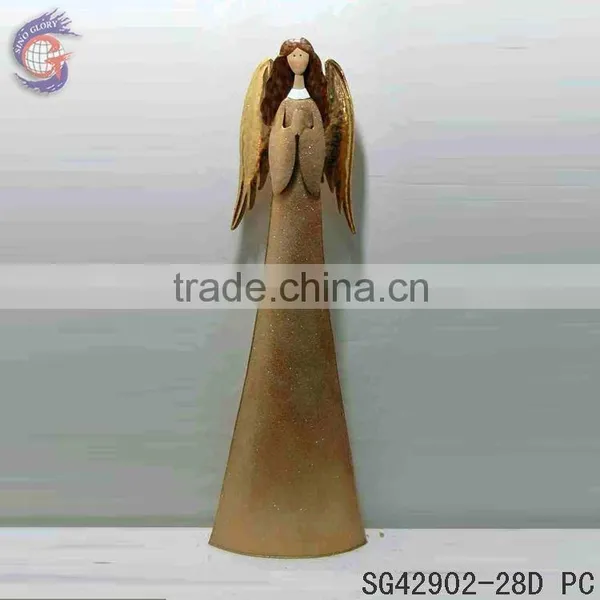 Rusty Crafts Sculpture of Metal Angel Statue Outdoor Decorations photo-5