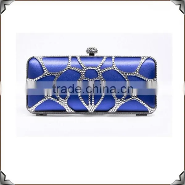 Pink Box Shape Crystal Studded Ladies Evening Bags Crystal Clutch photo-3