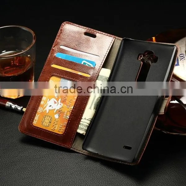 For LG G4 Stylus Leon V10 Joy Spirit K4 K7 K10 Leather Case Cover Classic Wallet Flip Case for LG G Flex 2 Wallet Case photo-4