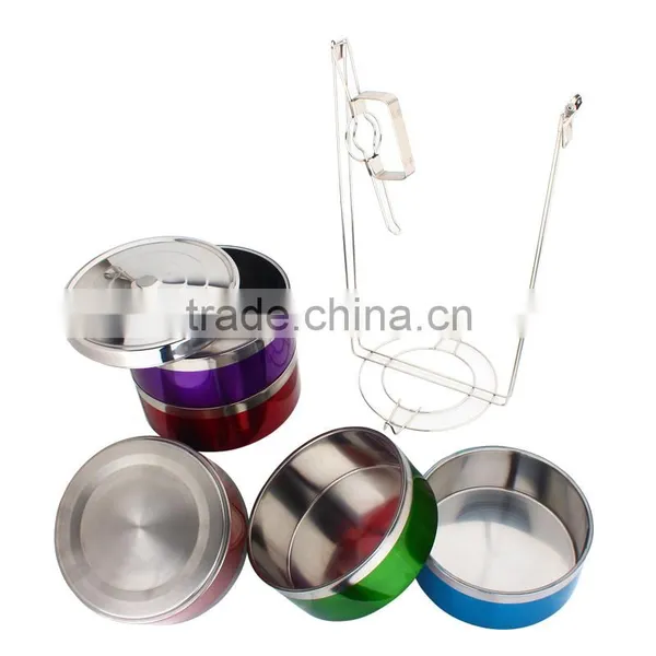 High Quality Custom Lunch Box Tiffin Carrier Thermal Lunch Box With Color Sprayed Process photo-4
