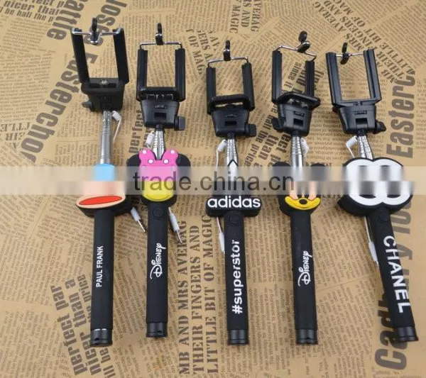 Newest Colorful Cute Silicon Cheap Monopod Selfie Stic photo-6