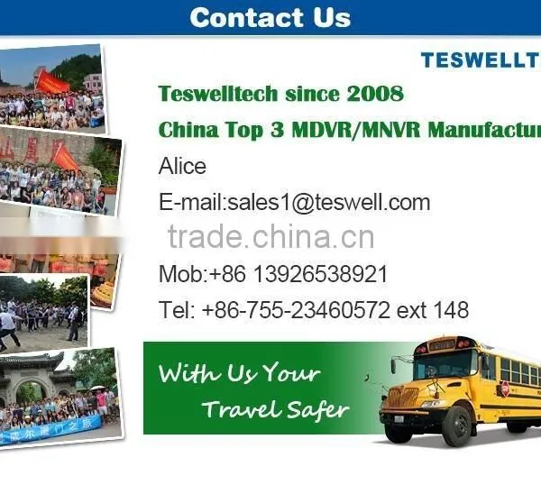 Teswell Hot Selling Gps 3g 4g Wifi AHD 720P Mobile Dvr for Bus Any Vehicle 4ch 4g Mdvr photo-5