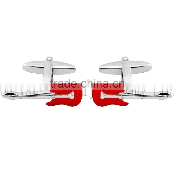 Black Men French Cuff Shirts Cufflinks Mustache Cufflinks photo-4