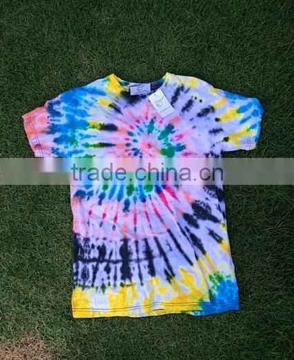Thai Tie Dye Handmade T-shirt Unique , Colorful and High Quality Original From Dobbytex Thailand