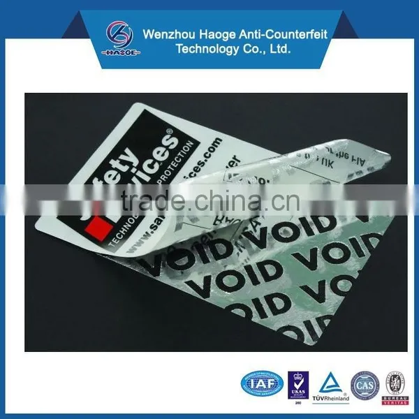 Anti-Counterfeit PET Material Tamper Evidence Label photo-4