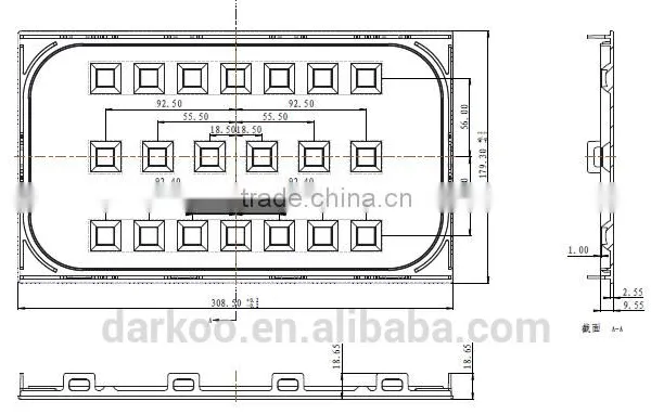 2016 60*60deg LED Projector Light Lens DK308x179-60x60-20H1 photo-2