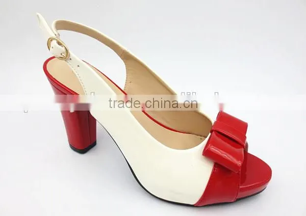 New High Class Mix Color Middle Heel Slingback Sandals for Office Lady photo-2