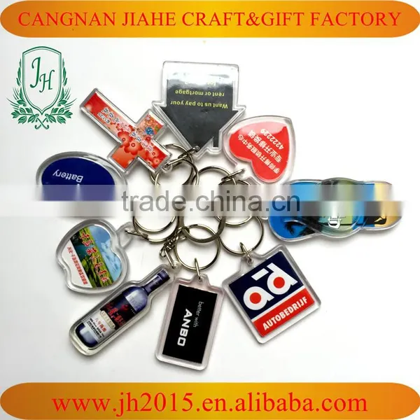 Square Shape 4cm Acrylic Key Chains Blank Keychain With Custom Logo Insert Clear Photo Frame Keychain photo-4