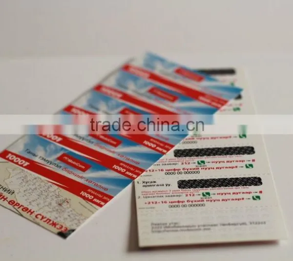 Paper Printed Prepaid Scratch Phone Cards photo-2