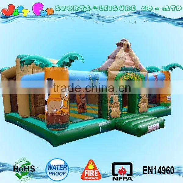 Amazonia Animals Fun City Kids Bounce Bed,cheap Hot Sale Inflatable Bouncy Castle Fun City Games photo-3