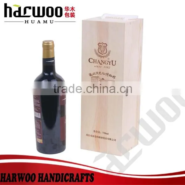 Wood Good Quality Handmade Unfinished Wooden Wine Box photo-6