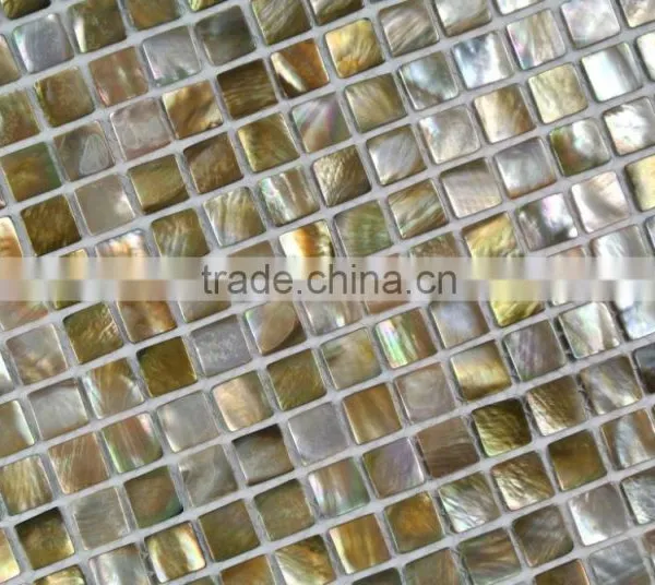 2016 Precious Natural Brown Lip Sea Mother of Pearl Mosaic Tile,bathroom Tile,backsplash Tile photo-3