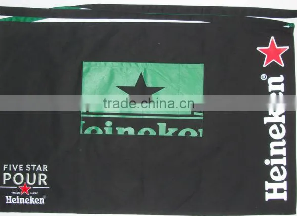 Cheap BBQ Apron &cotton Apron for Kitchen and Promotion Navy Waist Apron With Printing -88 photo-4
