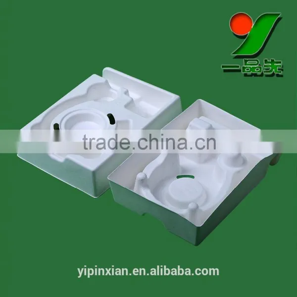 100% Biodegradable Eco-sugarcane Pulp Headset Packaging Tray , Electronics Molded Paper Pulp Packaging photo-5