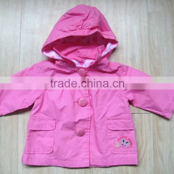girl jacket 2015 girls fancy jacket with hood sute girls clothes pink jacket