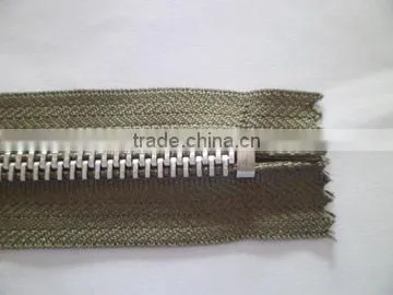 5# Metal Aluminum Teeth Zipper Close End Zipper With Auto-lock Thumb Puller Slider Zipper Jacket Zipper photo-3